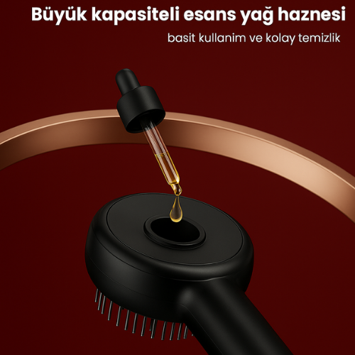 Günlük Saç Bakımı İçin Titreşimli Masaj Tarak ( USB Şarjlı )